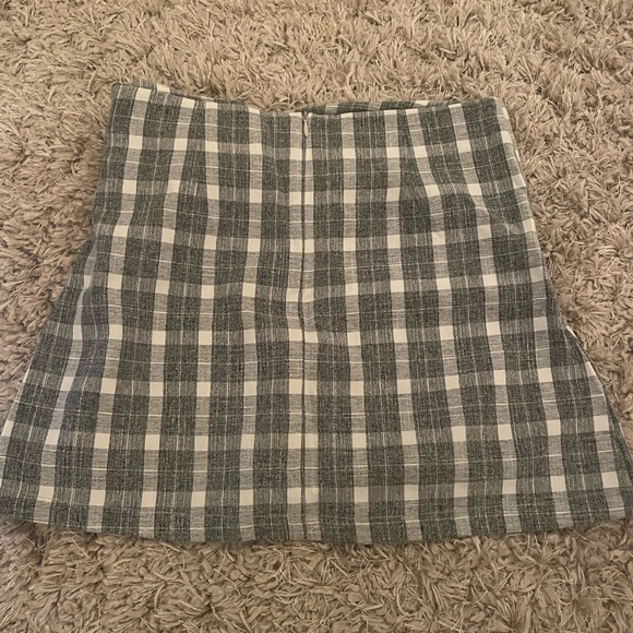 Princess Polly Toby Heart Ginger Plaid Tie Mini Skirt in Gray - Picture 2 of 3